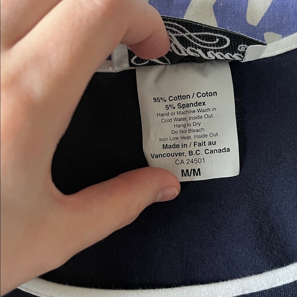 Made in Vancouver Navy Tank Top with Buckle Straps - Picture 3 of 5